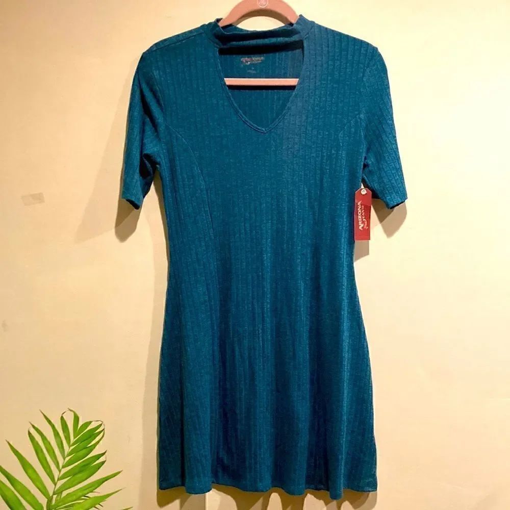 NWTโArizonaโJeansโTealย Dressโw/โChestโCut-OutโโWomen'sโSize:โL